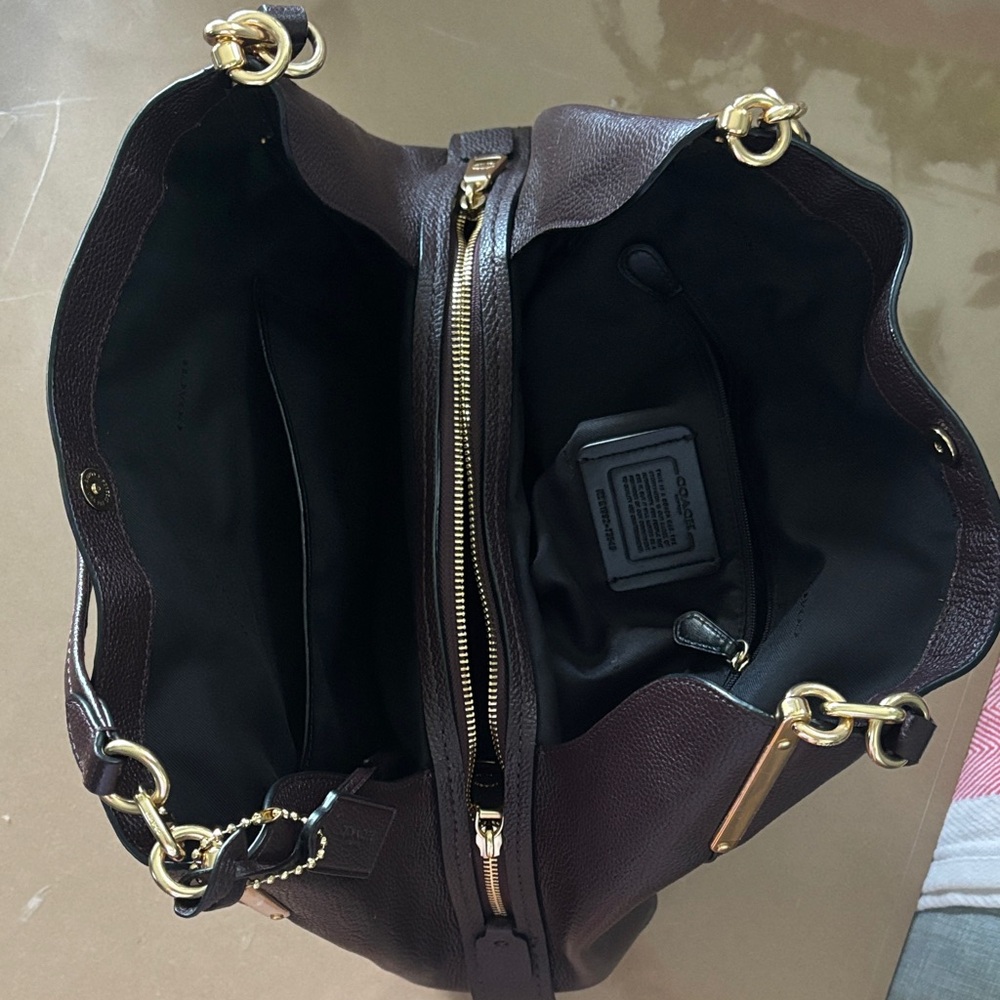 Coach EDIE Shoulder Bag 31 Deep Aubergine with gold hardware Perfect
Condition - Picture 2 of 11